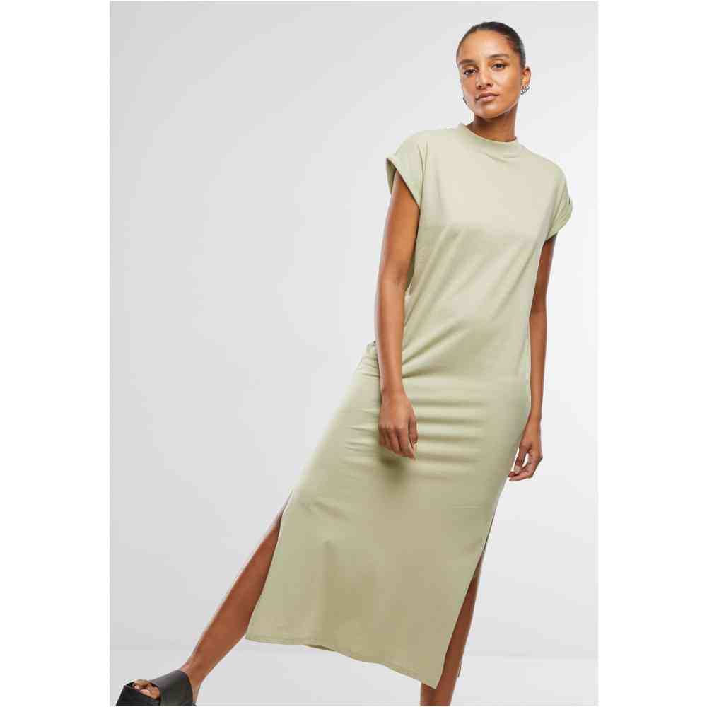 Urban Classics - Long Extended Shoulder Lange jurk - Groen